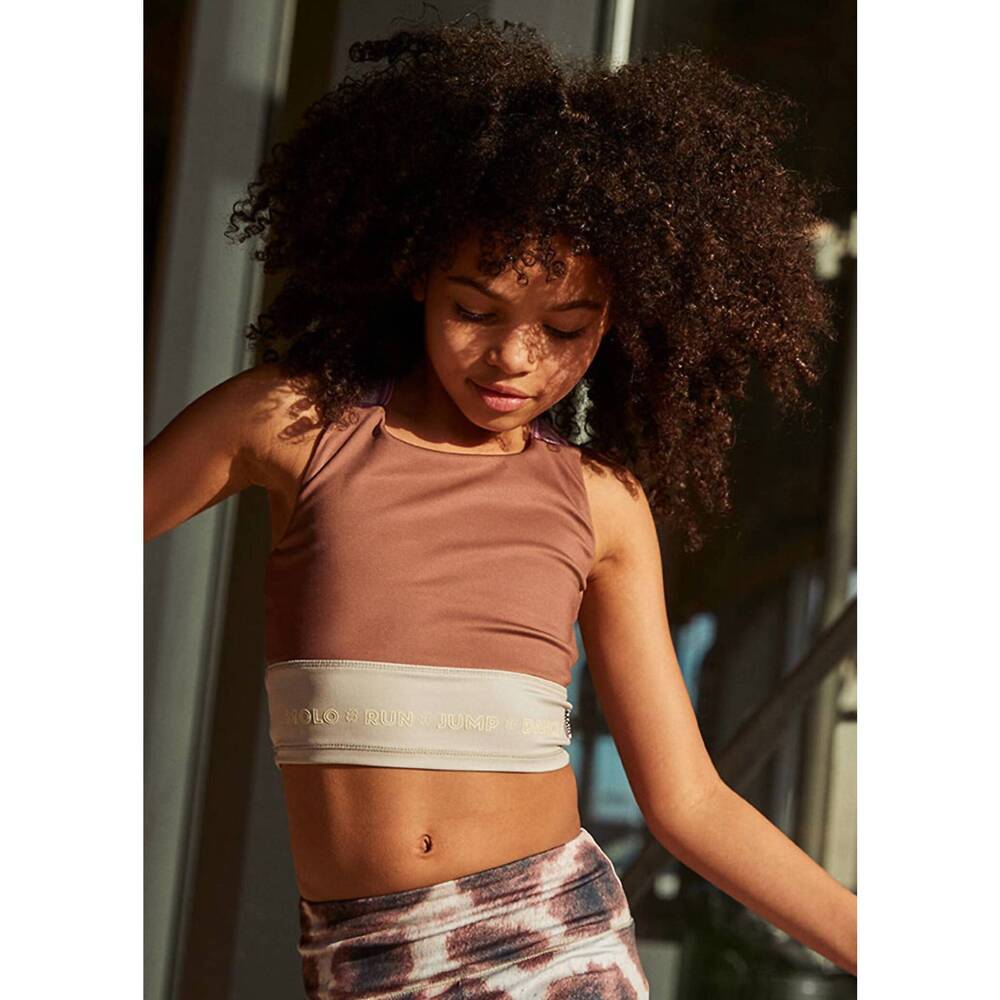 NEW MOLO girls oliva athletic top in coco bean